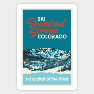 Steamboat Springs Vintage Ski Poster Sticker